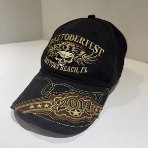 Biketoberfest Hat Cap Mens Strap Back 2013 Daytona Beach Biker Harley Skull